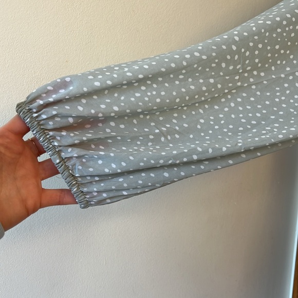 Joyana women’s size medium gray/blue and white dress - Picture 2 of 8